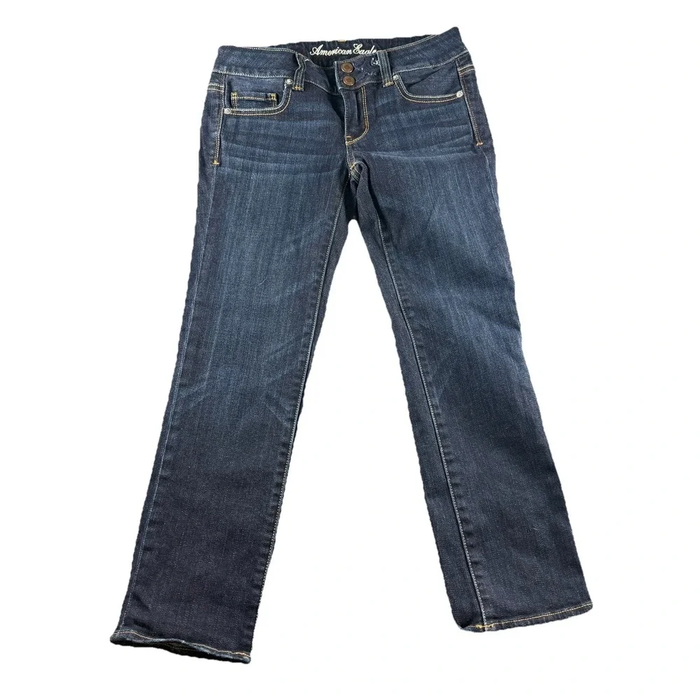 American Eagle Artist Stretch Jeans Womens 28x24 Dark Wash Low Rise Skinny Denim